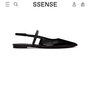 BY FAR Jess Ballerina Flat - 38 Black